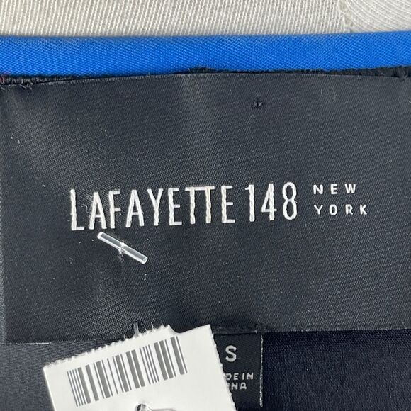 Lafayette 148 Cobalt and black drape front jacket - Picture 5 of 5